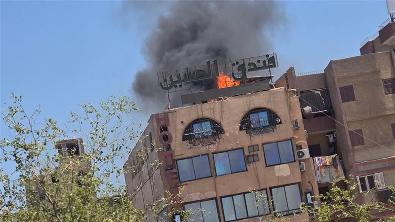 الحماية المدنية تتمكن من السيطرة على حريق فندق بأسيوط