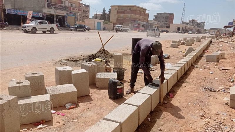 تطوير شامل لشارع الإسكندرية بمدينة الحمام في مطروح