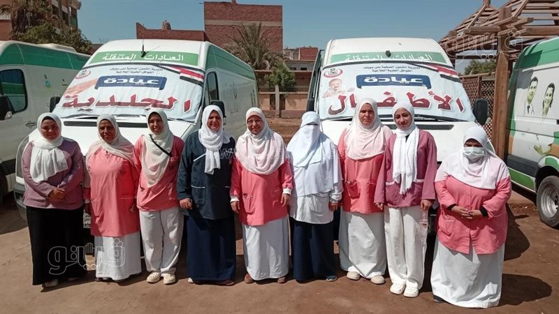 3475 خدمة طبية مجانية في قافلة صحية بقرية هرم ميدوم ببني سويف