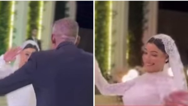 على أنغام المريلة الكحلي.. أب يخطف القلوب برقصة مؤثرة بحفل زفاف ابنته