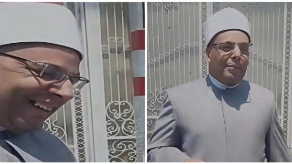 ربنا يعينك على البط الكيني.. مشجع بالزي الأزهري يوجه رسالة للأهلي من أمام بوابة الزمالك