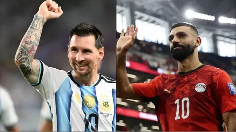 تاريخ مواجهات ميسي ضد محمد صلاح قبل قمة مصر والأرجنتين في كأس العالم