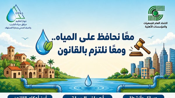 حملة توعوية لنشر ثقافة الالتزام بقانون تنظيم مياه الشرب
