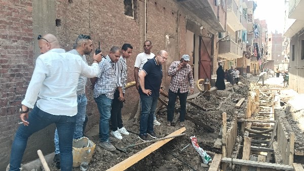 نائب محافظ الجيزة يتفقد أعمال التطوير والرصف بطريق أبو صير بالحوامدية