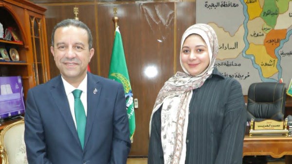 بعد لقائها رئيس مجلس الوزراء .. محافظ المنوفية يلتقي ندى ابنة الباجور