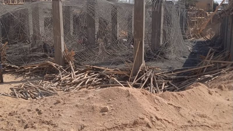 3 قرارات من النيابة بواقعة عاملين أصيبا في سقوط سقالة بالتجمع الخامس