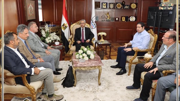 محافظ بني سويف يُناقش مع وفد الوكالة الإيطالية للتنمية “AICS” تعزيز التعاون