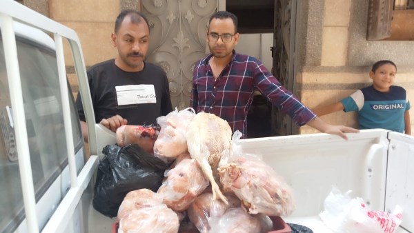ضبط 70 كجم دواجن مجمدة غير صالحة للاستهلاك في مركز البداري بأسيوط