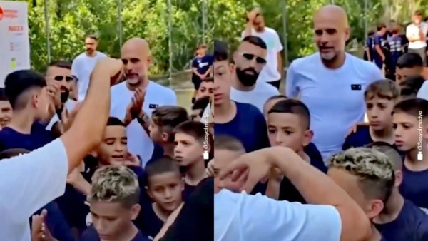 جوارديولا يخصص معسكره الصيفي لاستقبال أطفال فلسطينيين في مبادرة إنسانية