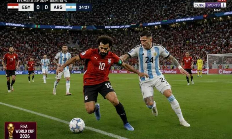 رابط سريع مشاهدة بث مباشر مباراة مصر والأرجنتين الشوط الأول والثاني في المونديال دور الـ 16