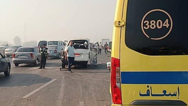 نقل 9 مصابين في حادث طريق شبرا – بنها الحر إلى مستشفى بنها الجامعي لتلقي العلاج