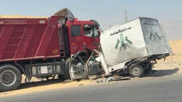 مصرع سائق سيارة لتوزيع الخبز المدعم في حادث على طريق بلبيس العاشر من رمضان