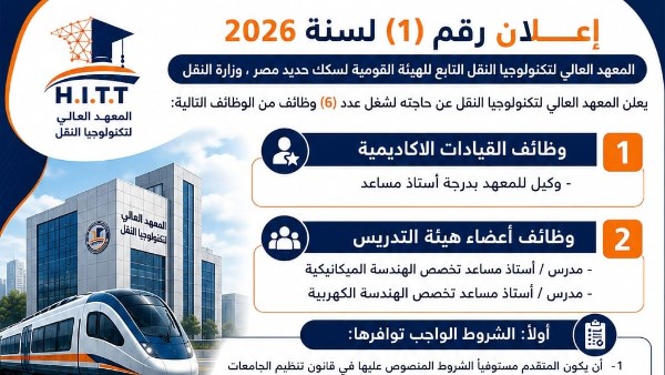 وظائف جديدة في السكة الحديد.. تعرف على الشروط ورابط التقديم قبل غلق الباب
