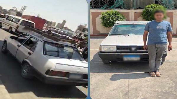 شايل سلم على العربية.. الداخلية تكشف تفاصيل تحرير مخالفة لعامل بطنطا