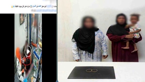 أجنبيتان تسرقان مجوهرات من محل مصوغات بأسوان