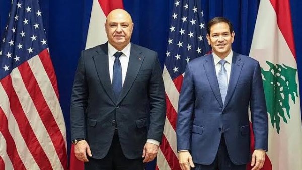 روبيو يؤكد على دعم جهود الحكومة اللبنانية لتحقيق السلام والتعافي الاقتصادي