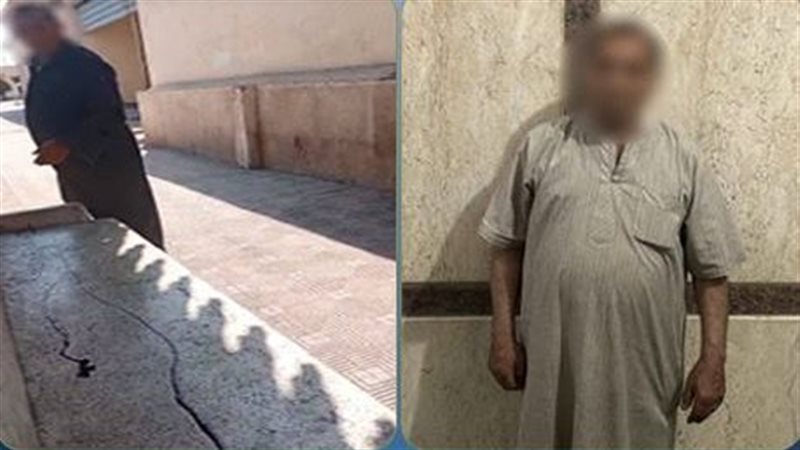 ضبط مسن بتهمة سكب زيت على مقاعد الانتظار بمحطة قطار بكفر الشيخ (فيديو)