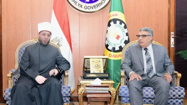 محافظ الدقهلية يستقبل وزير الأوقاف لتفقد تصفيات دولة التلاوة بمسجد النصر