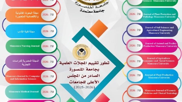جامعة المنصورة: حصول 32 مجلة علمية على تقييم المجلس الأعلى للجامعات