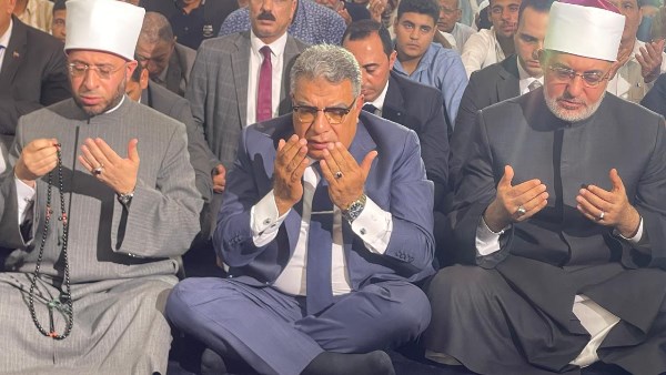 وزير الأوقاف والمفتي ومحافظ الدقهلية يفتتحون مسجد الأقصى في السنبلاوين