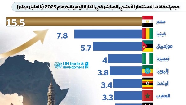 مجلس الوزراء: مصر تتصدر إفريقيا في جذب الاستثمارات الأجنبية للعام الرابع في أحدث تقرير للأونكتاد