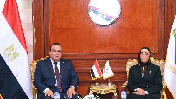 رئيس الهيئة الوطنية للانتخابات يزور النيابة الإدارية لتهنئة المستشارة هدى عيسى بمنصبها الجديد