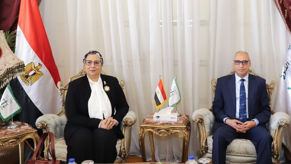 المستشار محمود أبو الدهب يستقبل رئيسة المجلس القومي للمرأة لتقديم التهنئة بتوليه منصبه الجديد