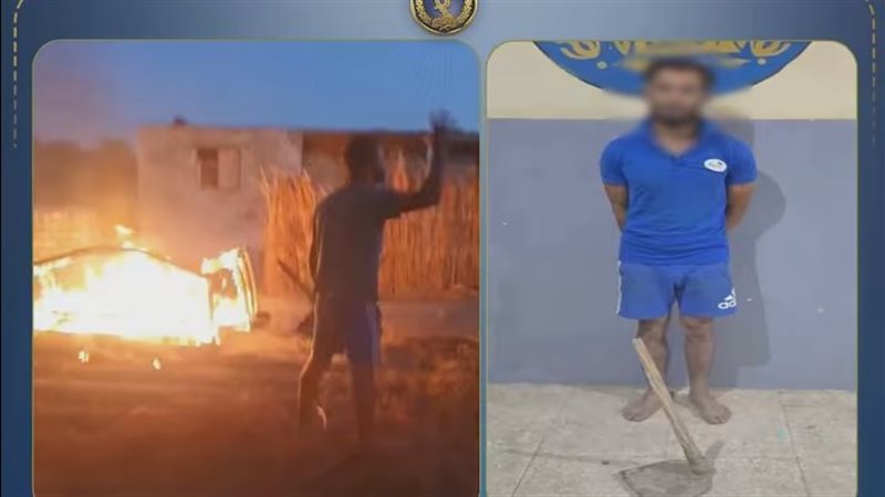 ضبط نجار بتهمة إشعال النيران في أثاث منزل بالجيزة بسبب خلافات مع والده