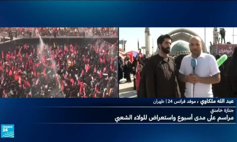 الآف الإيرانيين يتوافدون لتوديع المرشد الأعلى على خامنئي