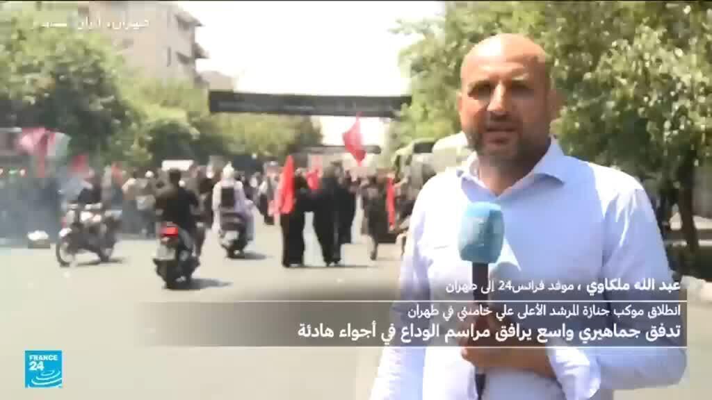 انطلاق موكب جنازة المرشد الأعلى علي خامنئي في طهران