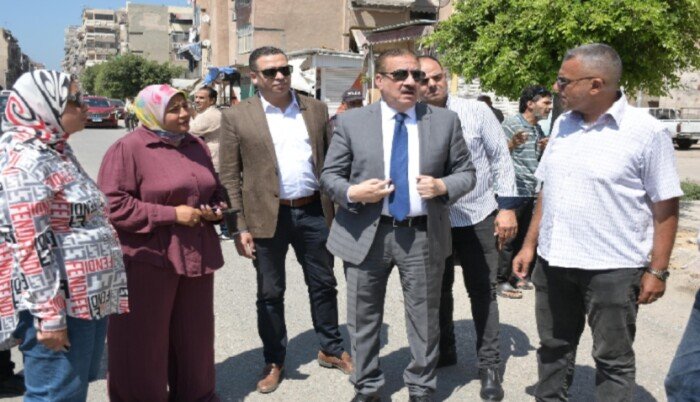محافظ بورسعيد يتابع أعمال التطوير بحي المناخ