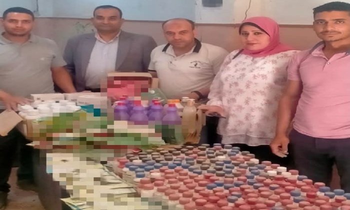 ضبط 545 عبوة أدوية بيطرية ومبيدات ومنظفات منتهية الصلاحية في أبوحمص بالبحيرة