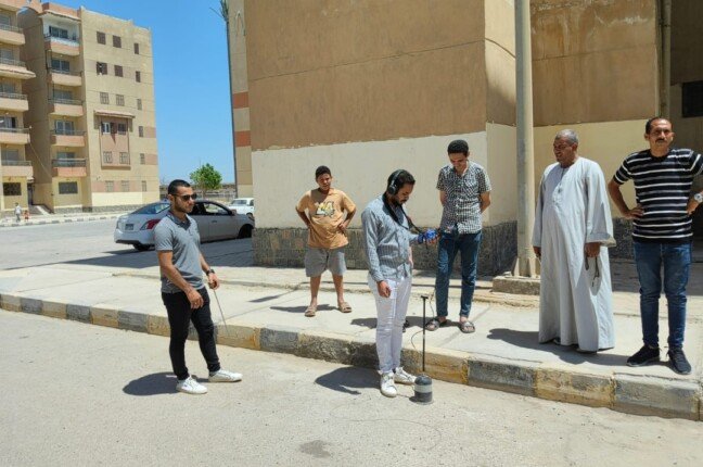 فحص شبكات المياه بمنطقة الـ104 عمارة في بني سويف