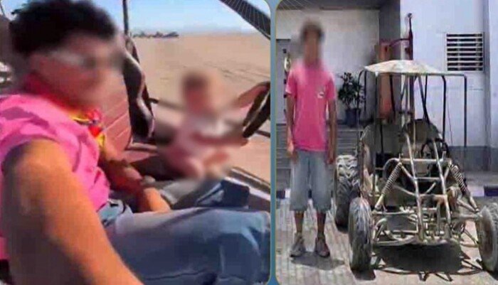 ضبط شخص سمح لطفل بقيادة سيارة سفاري في البحر الأحمر