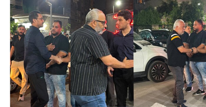 نجوم الفن في عزاء المنتج ياسر صبحي بمسجد الحامدية الشاذلية