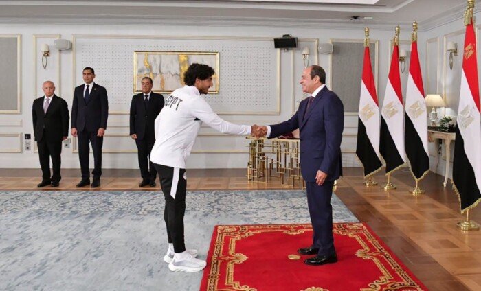 محمد هاني للرئيس السيسي: تكريمكم لحظة فخر لا تُنسى.. وإنجاز كأس العالم لن يكون الأخير