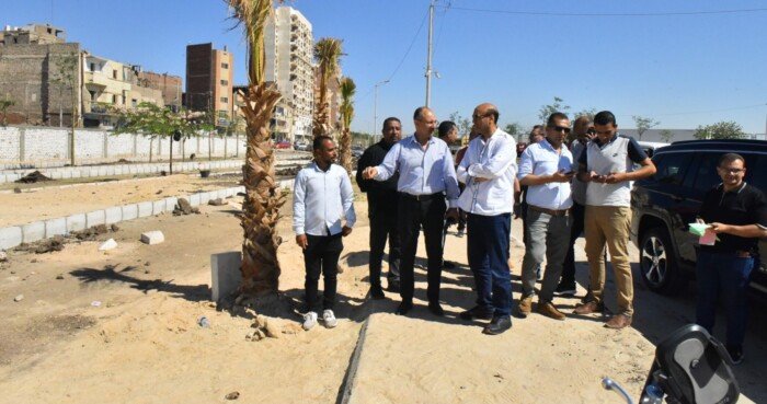 محافظ أسيوط يتفقد تطوير ميدان قناطر أسيوط بالوليدية