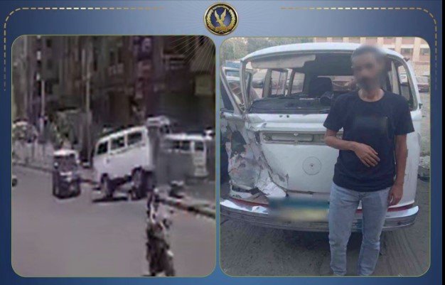 ضبط سائق ميكروباص صدم سيارة بالجيزة وفر هاربًا بعد تداول فيديو الواقعة
