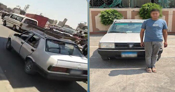 مخالفة قواعد المرور.. ملابسات فيديو استغاثة شخص من سحب تراخيص سيارته في طنطا