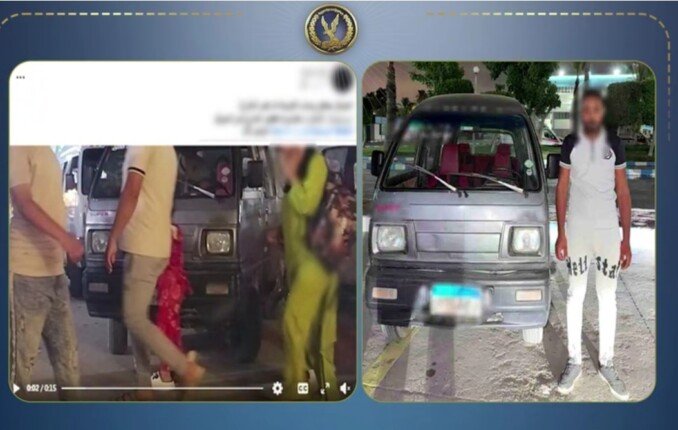 ضبط قائد سيارة لتحميله الركاب في منتصف الطريق وتعطيل الحركة المرورية