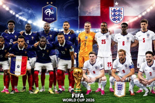 موعد مباراة فرنسا وإنجلترا في كأس العالم 2026 والقنوات الناقلة