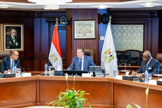 محافظ البنك المركزي ووزير الخارجية يبحثان مع رئيس أفريكسيم بنك تعزيز التجارة والاستثمار في إفريقيا