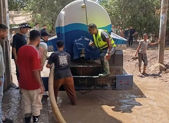 إصلاح كسر مفاجئ بخط رئيسي بقرية الإصلاح الزراعي في قليوب