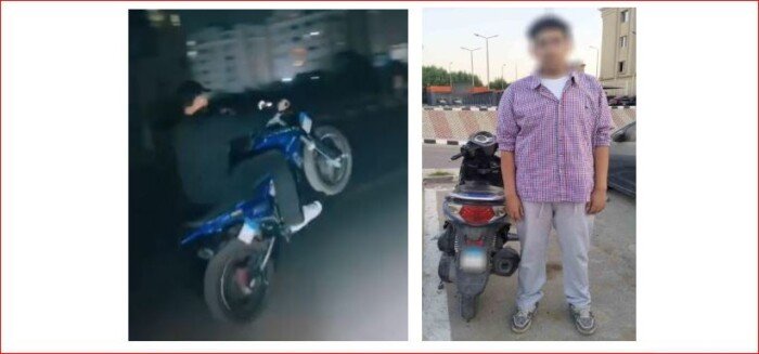 ضبط قائد دراجة نارية بعد فيديو استعراض ورعونة في شوارع المعادي
