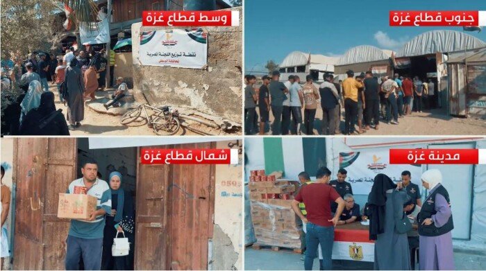 اللجنة المصرية في غزة تطلق حملة استثنائية لتوزيع السلال الغذائية واللحوم