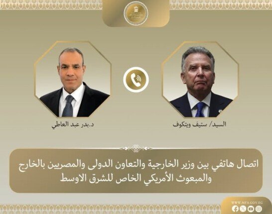 وزير الخارجية يؤكد للمبعوث الأمريكي دعم مصر للحلول الدبلوماسية للأزمة الإقليمية