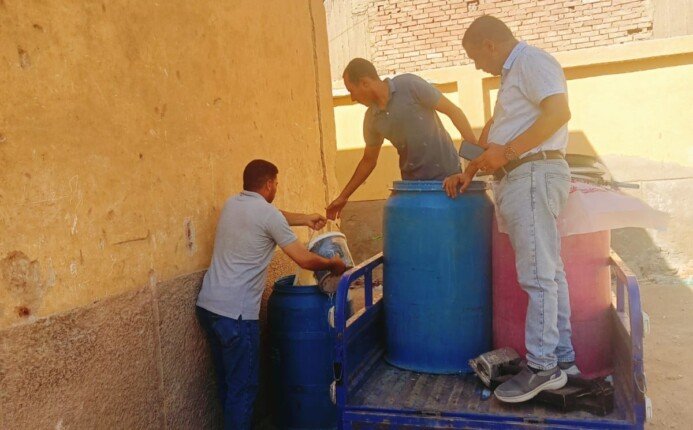 ضبط 450 كيلو لبن غير صالح للاستهلاك الآدمي خلال حملة تموينية بأسيوط