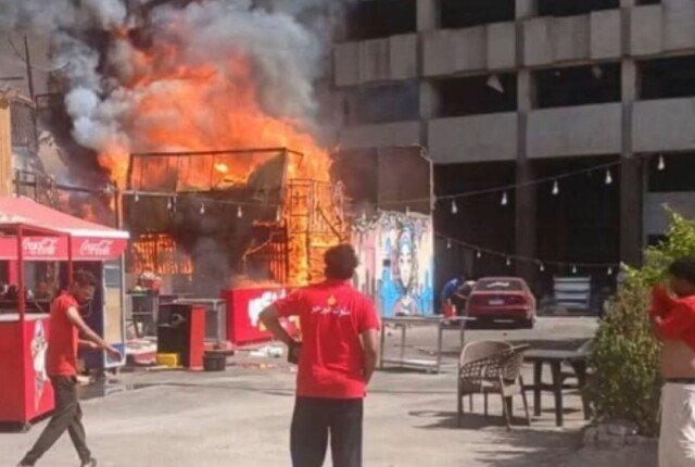السيطرة على حريق هائل اندلع داخل مطعم بمدينة أسوان