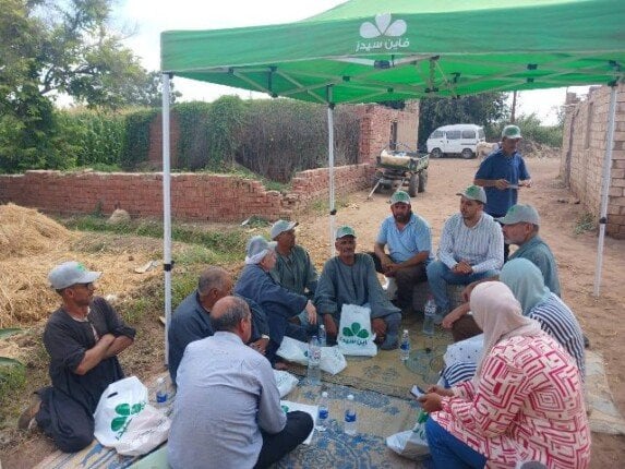 على الحصيرة.. ندوة حقلية لتوعية المزارعين بأهمية التسميد والرى لمحصول الذرة الشامية بالقليوبية