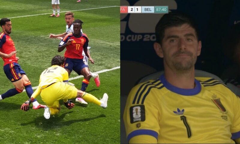 لامينس يحبط بلجيكا أمام إسبانيا.. وكورتوا ينظر باشمئزاز